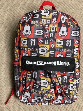 Walt Disney World Backpack Mickey Mouse Print